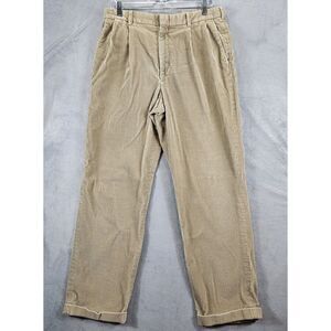 Lands End Pants Mens Size 36 Regular Tan Corduroy Comfort Traditional Fit